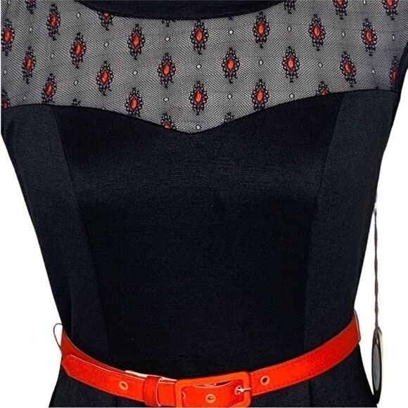 Anthropologie Eva Franco Red and Black Polka Dot Mini Dress | Size 4 - Picture 4 of 10